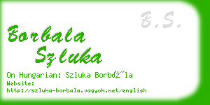 borbala szluka business card